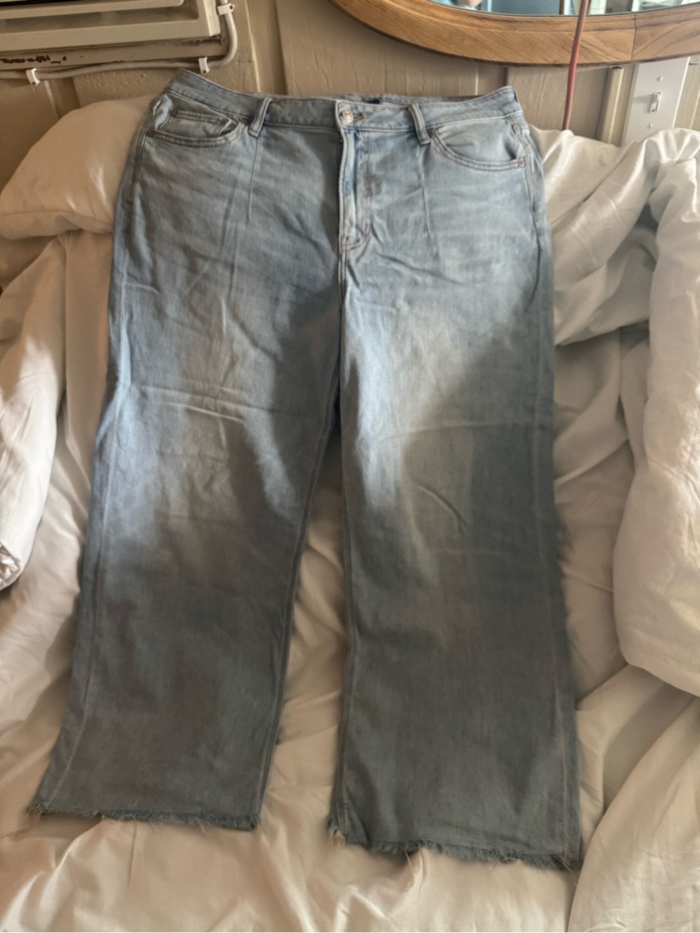 Light Wash Straight/wide leg jeans